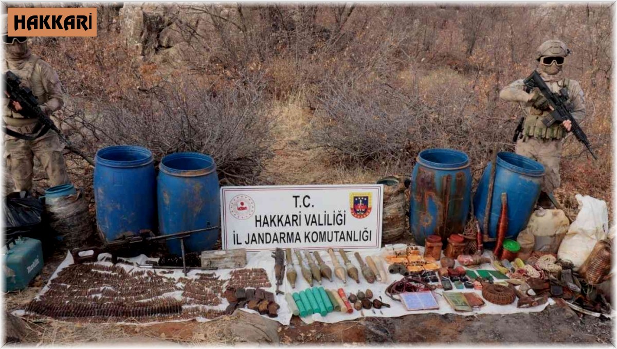 Hakkari'de 2 ayrı mağarada cephanelik ele geçirildi
