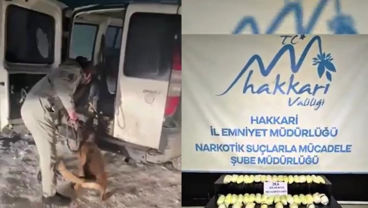 Hakkari'de 28 kilo 600 gram gelen metamfetamin ele geçirildi