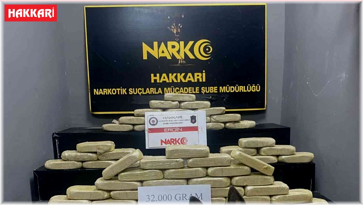 Hakkari'de 31 kilo 780 gram uyuşturucu ele geçirildi