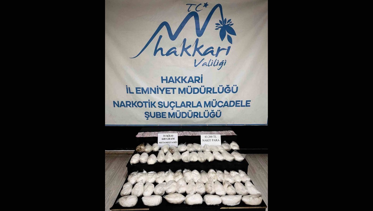 Hakkari'de 31 kilo uyuşturucu ele geçirildi
