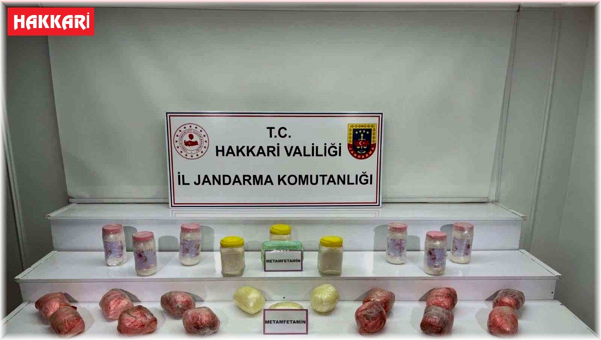 Hakkari'de 34 kilo 638 gram metamfetamin ele geçirildi