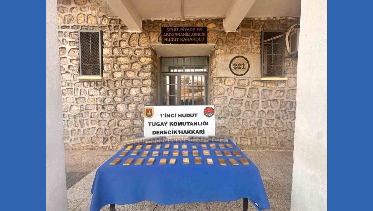 Hakkari'de 36 kilo sarma altın ele geçirildi