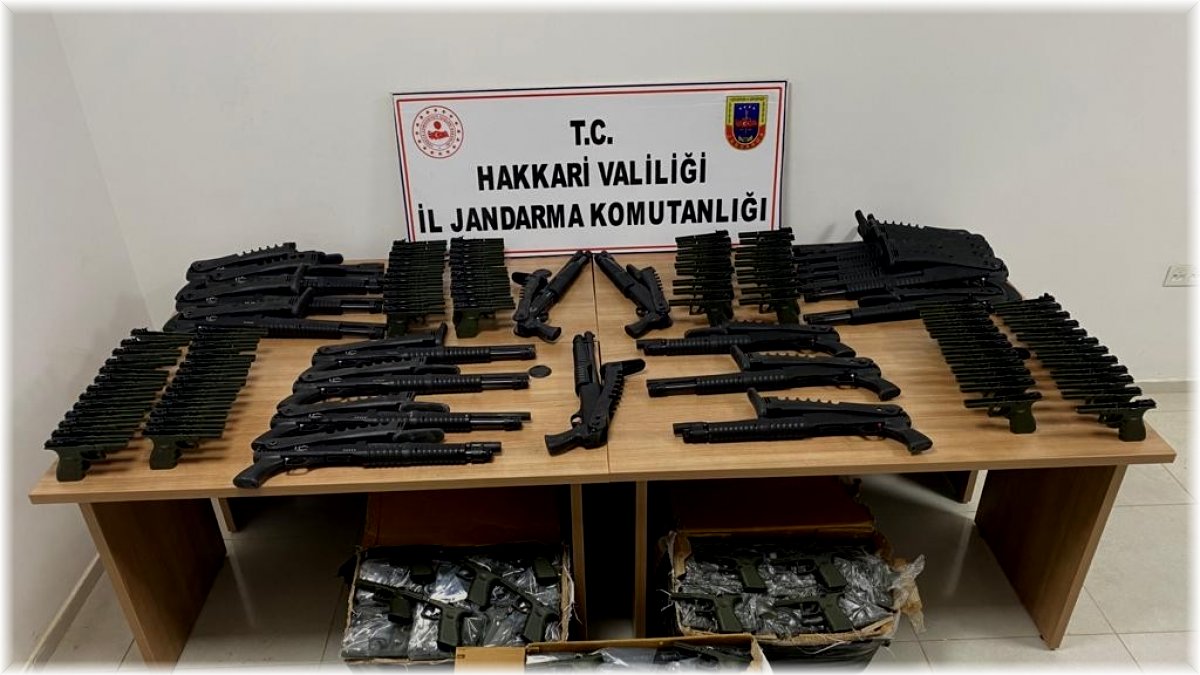 Hakkari'de 380 tabanca gövdesi ve 22 av tüfeği ele geçirildi