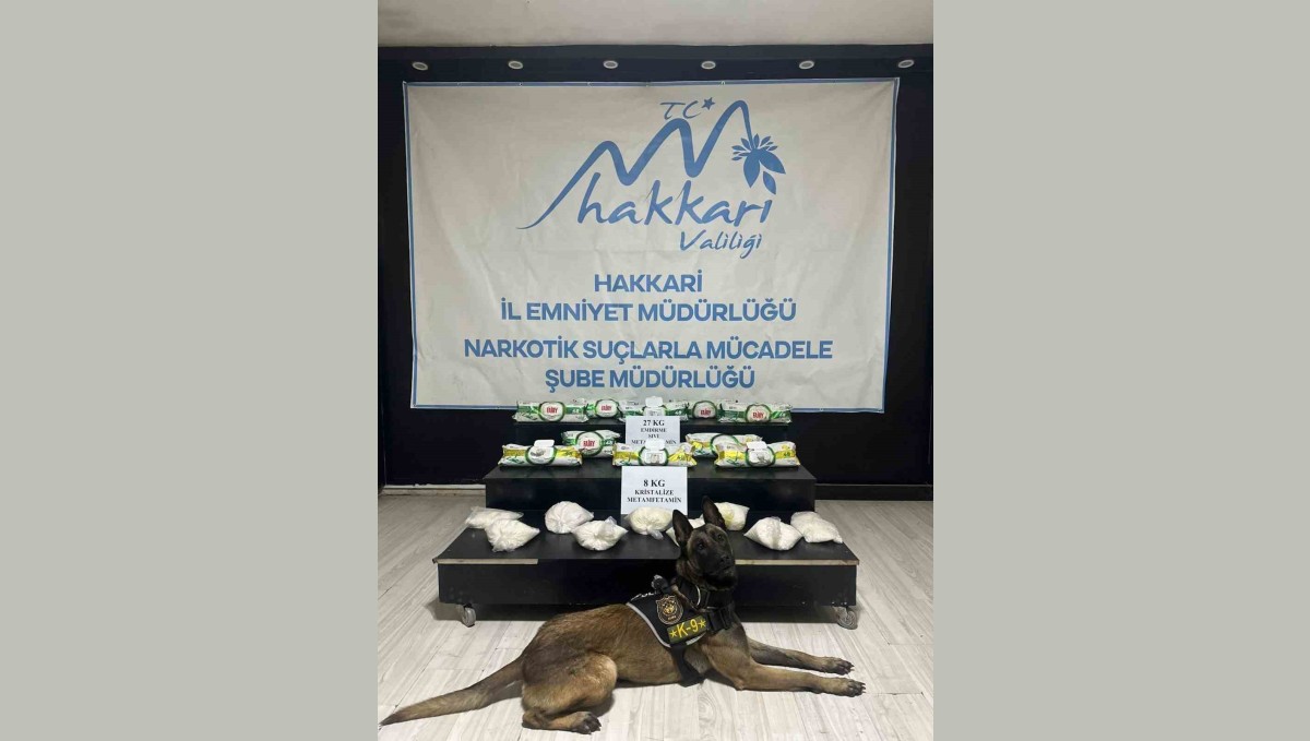 Hakkari'de 43 kilo uyuşturucu ele geçirildi