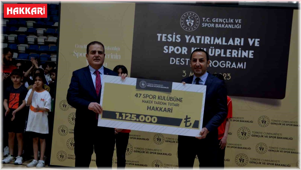 Hakkari'de 48 spor kulübüne 1 milyon 125 bin TL nakdi destek
