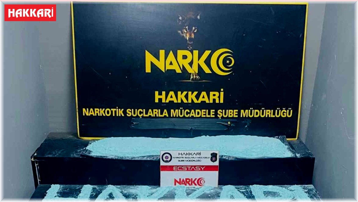 Hakkari'de 5 kilo ecstasy maddesi ele geçirildi