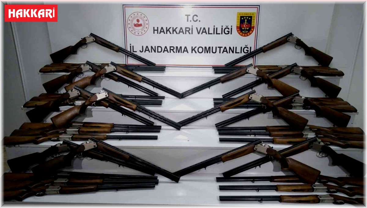 Hakkari'de 50 adet çift kırma av tüfeği ele geçirildi