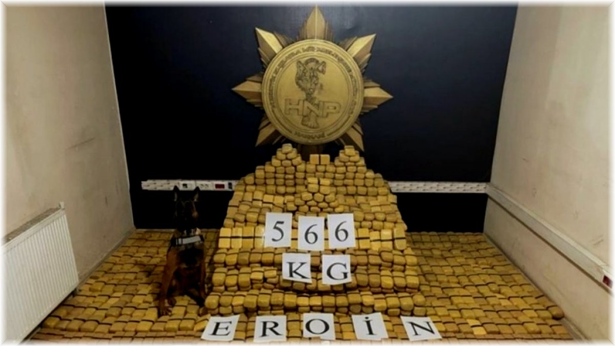 Hakkari'de 566 kilogram eroin ele geçirildi
