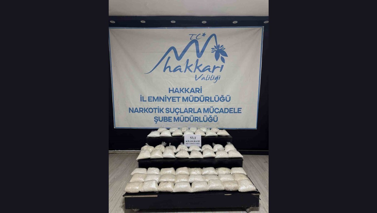 Hakkari'de 65 kilogram metamfetamin ele geçirildi