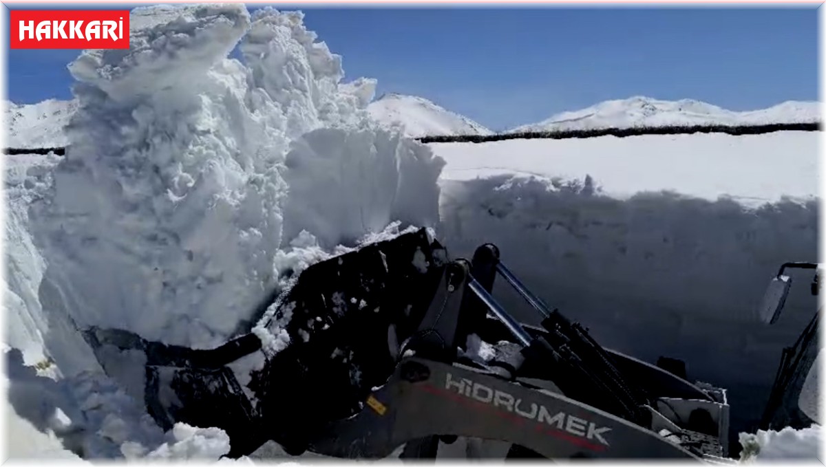 Hakkari'de 7 metreyi bulan karda çalışma