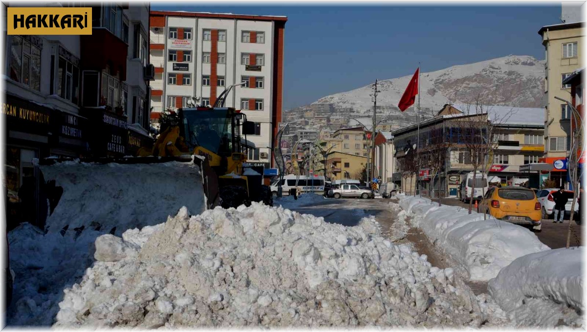 Hakkari'de buz ve karla mücadele çalışması