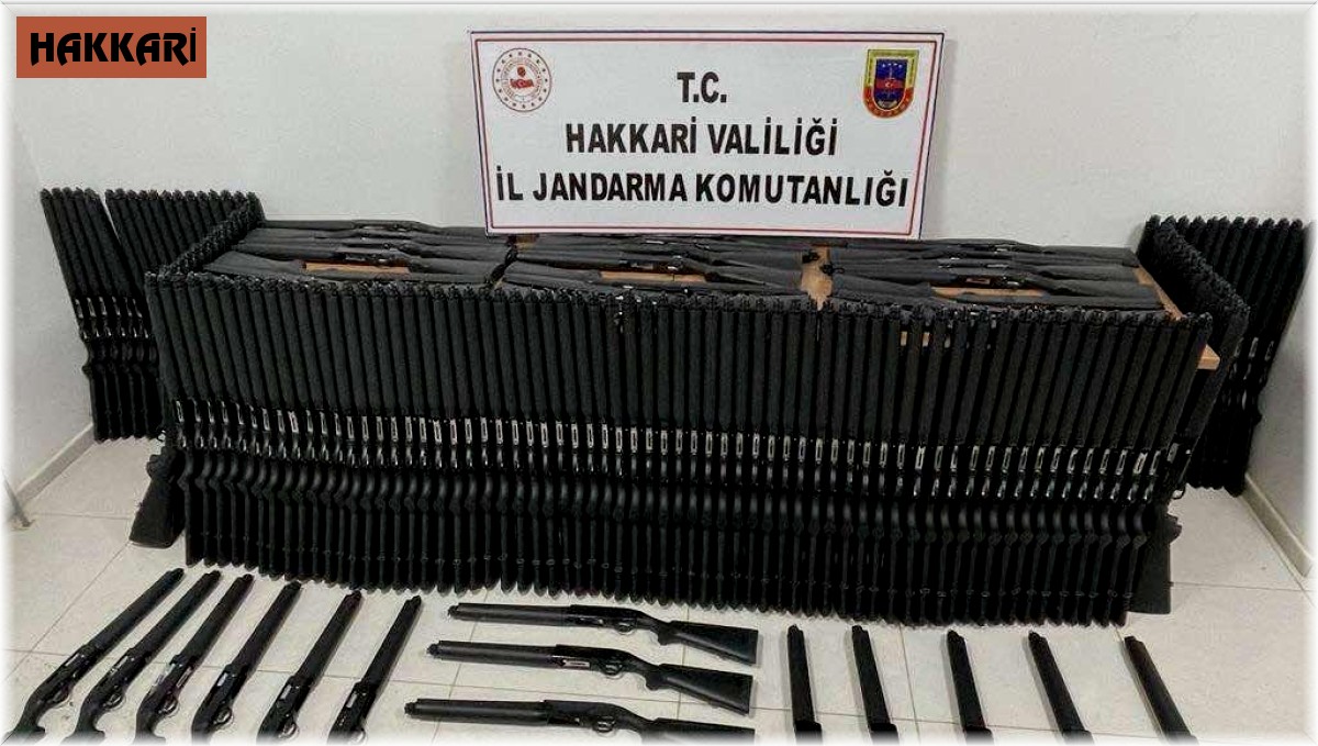 Hakkari'de çok sayıda av tüfeği ele geçirildi