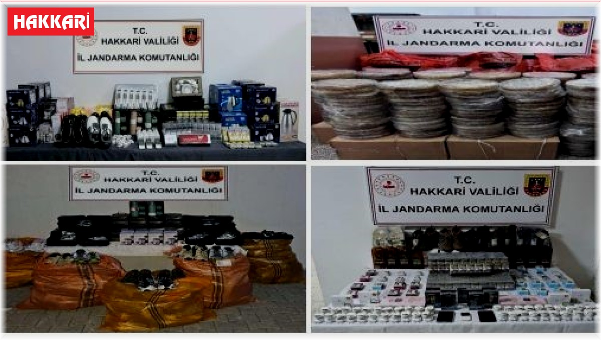 Hakkari'de çok sayıda kaçak malzeme ele geçirildi