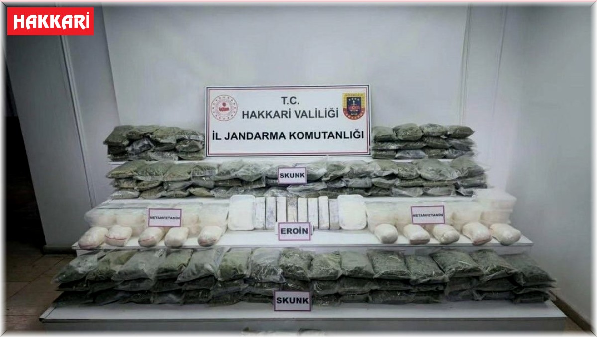 Hakkari'de düzenlenen operasyonlarda yüksek miktarda uyuşturucu ele geçirildi