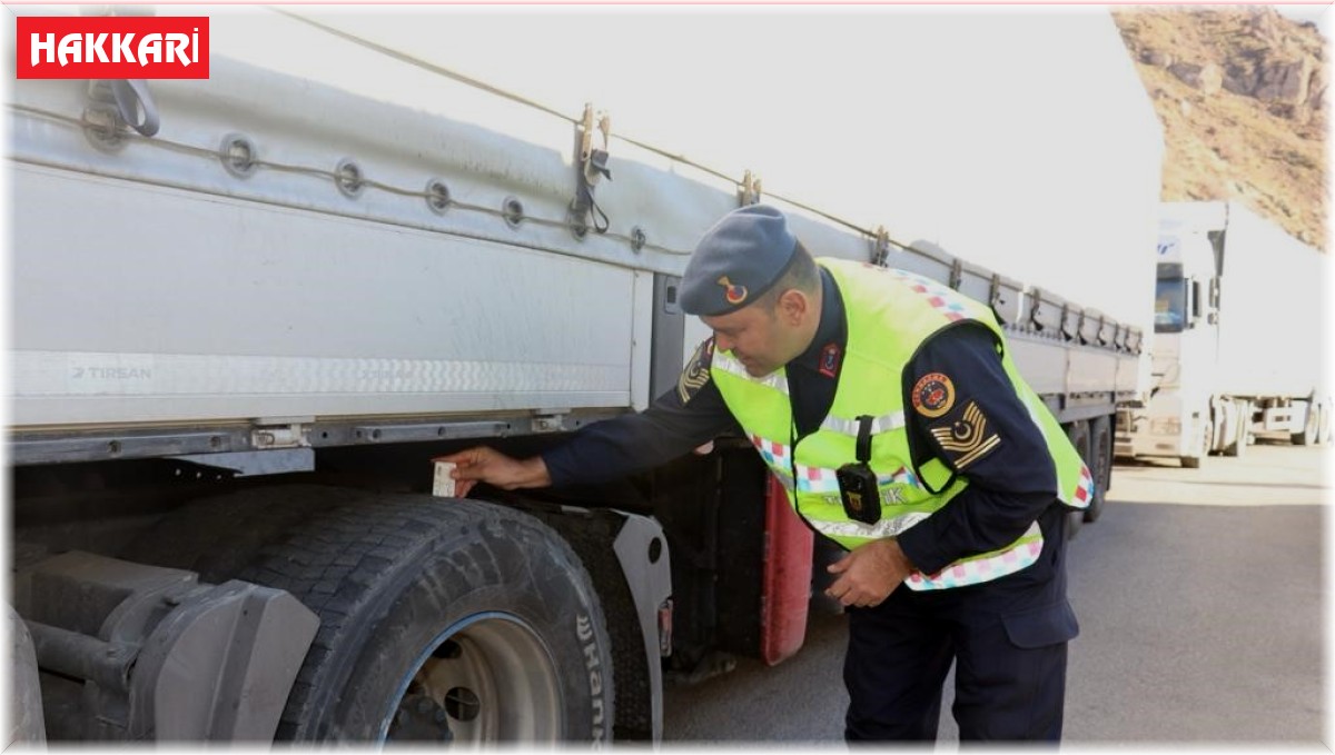 Hakkari'de eş zamanlı kış lastiği denetimi