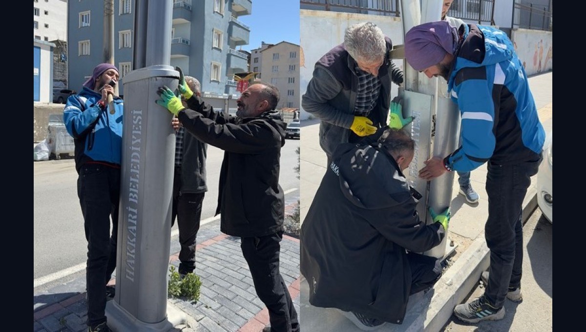 Hakkari'de fırtına sonrası onarım çalışması başlatıldı