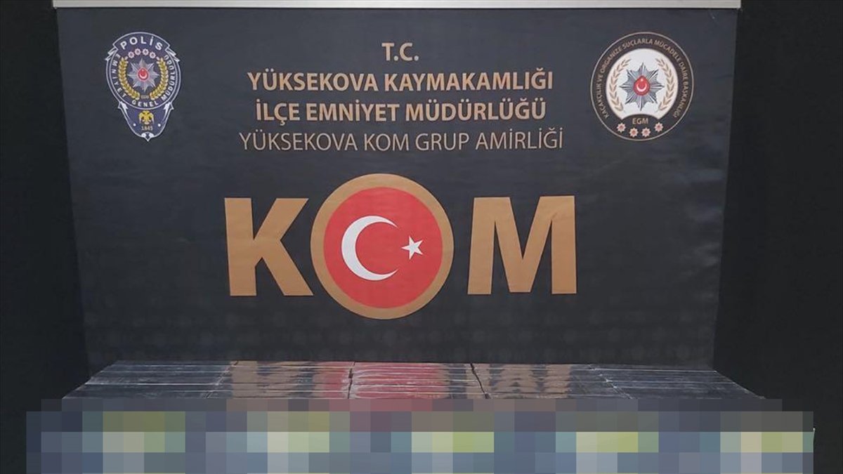 Hakkari'de gümrük kaçağı 2 bin 900 paket sigara yakalandı