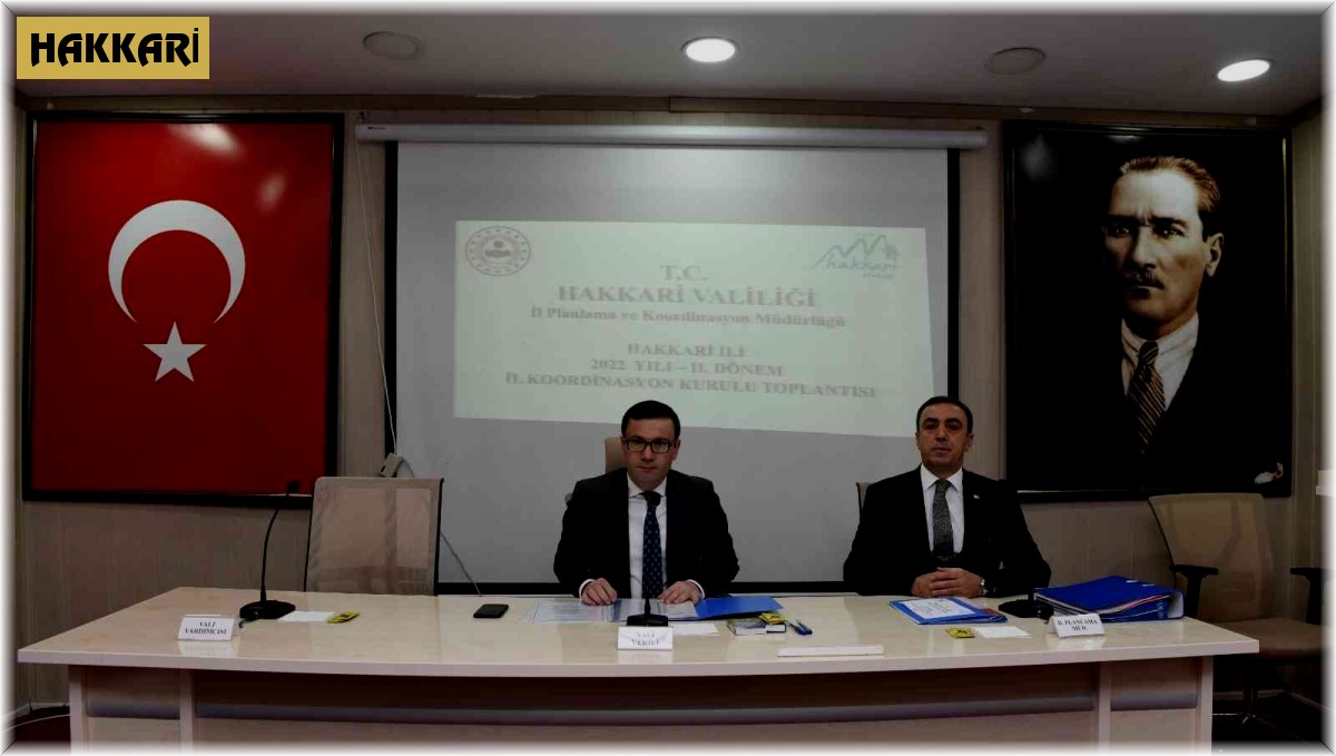 Hakkari'de İl Koordinasyon Kurulu Toplantısı yapıldı