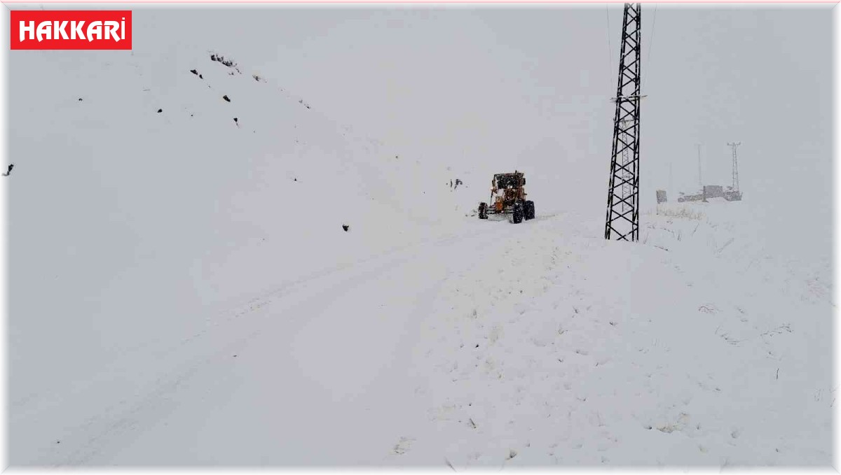 Hakkari'de kapanan 10 yerleşim yolunda karla mücadele çalışması