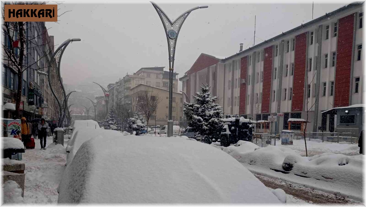 Hakkari'de kar yağışı etkisini sürdürüyor