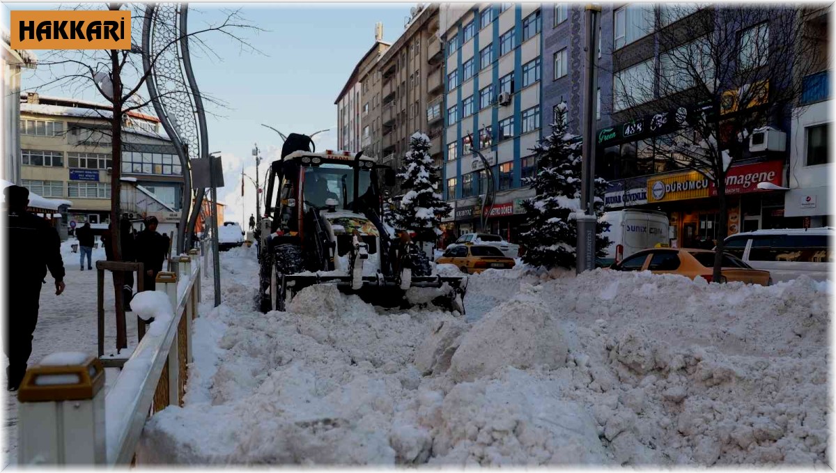 Hakkari'de karla mücadele çalışmaları sürüyor