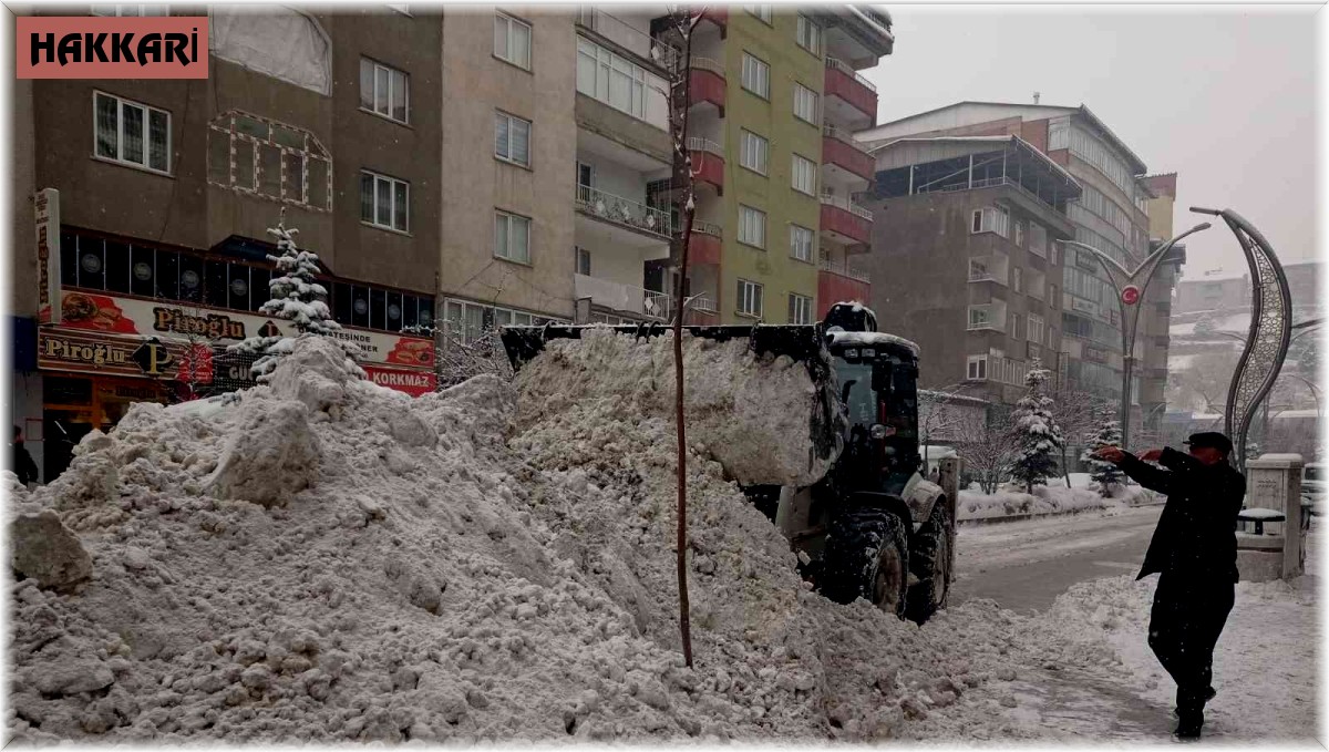 Hakkari'de karla mücadele çalışması