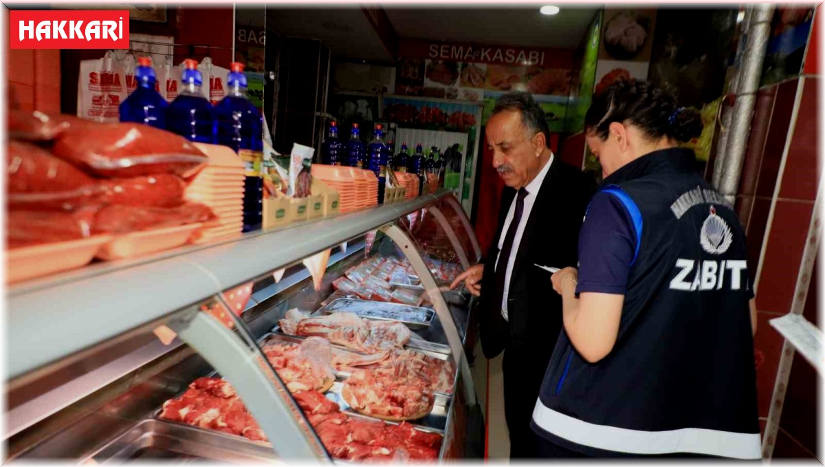 Hakkari'de kasap ve şarküteriler denetlendi