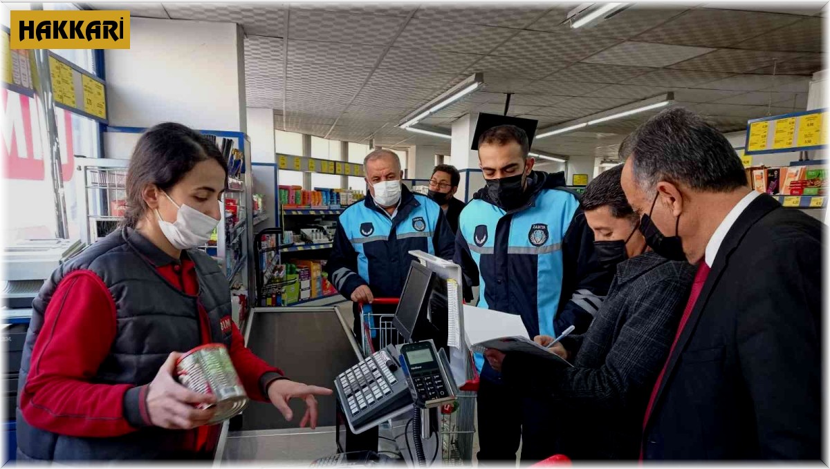 Hakkari'de market denetimi