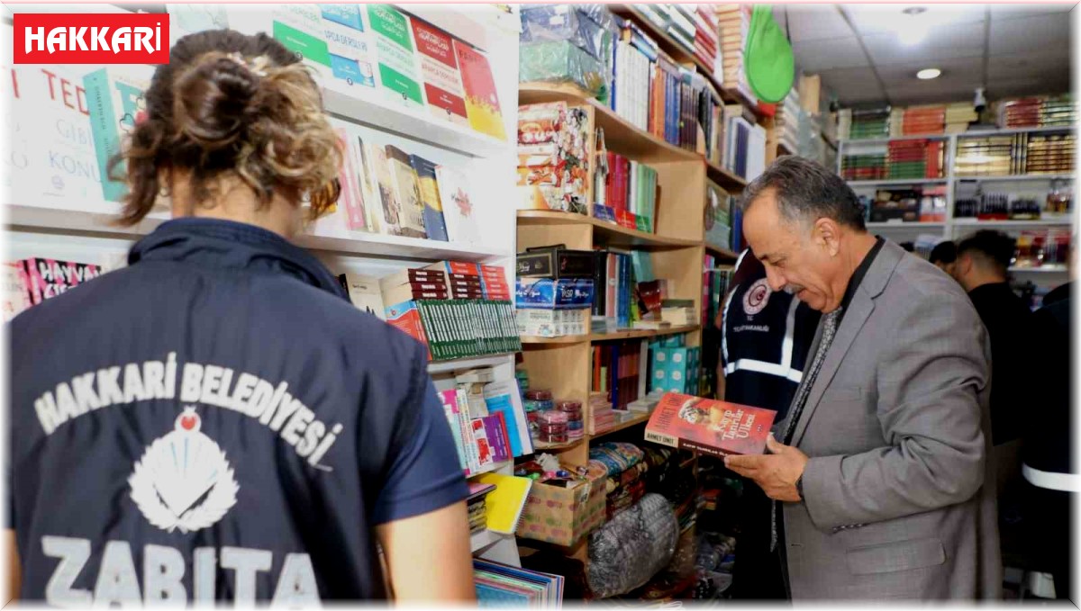 Hakkari'de okul malzemeleri satışı yapan işletmeler denetlendi