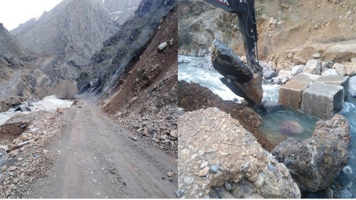 Hakkari'de selin izleri silinmeye çalışıyor