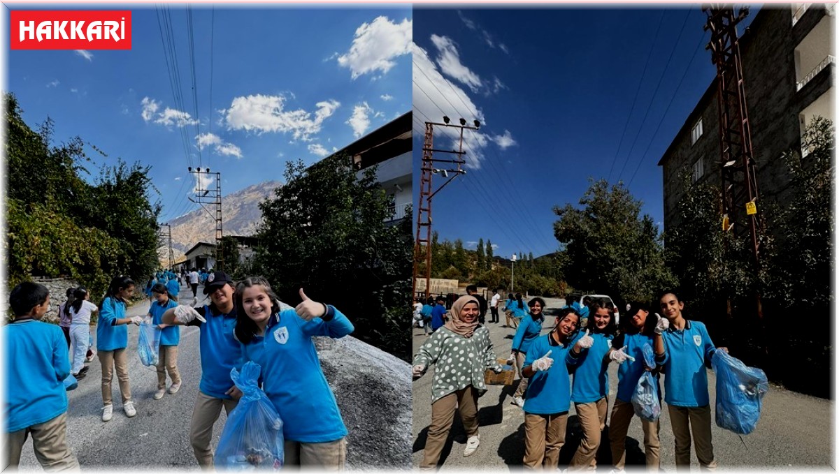 Hakkari'de "Temiz Okulum Temiz Mahallem" temizlik kampanyası