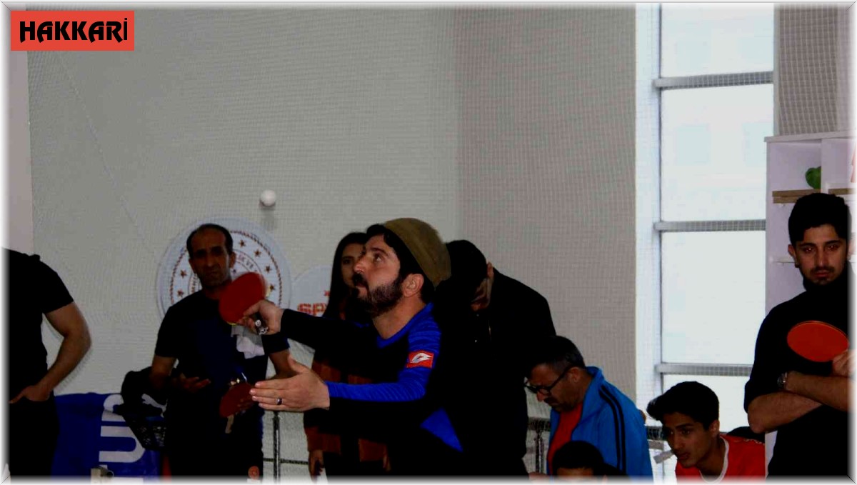 Hakkari'de 'Veteranlar Masa Tenisi İl Birinciliği Turnuvası' düzenlendi