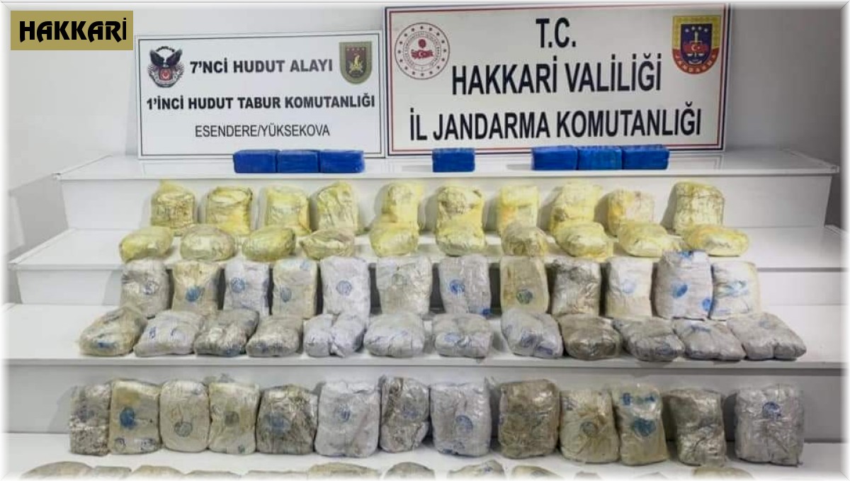 Hakkari'de zehir tacirlerine darbe: 127 kilogram eroin ele geçirildi