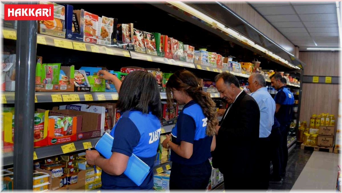 Hakkari'deki marketler denetlendi