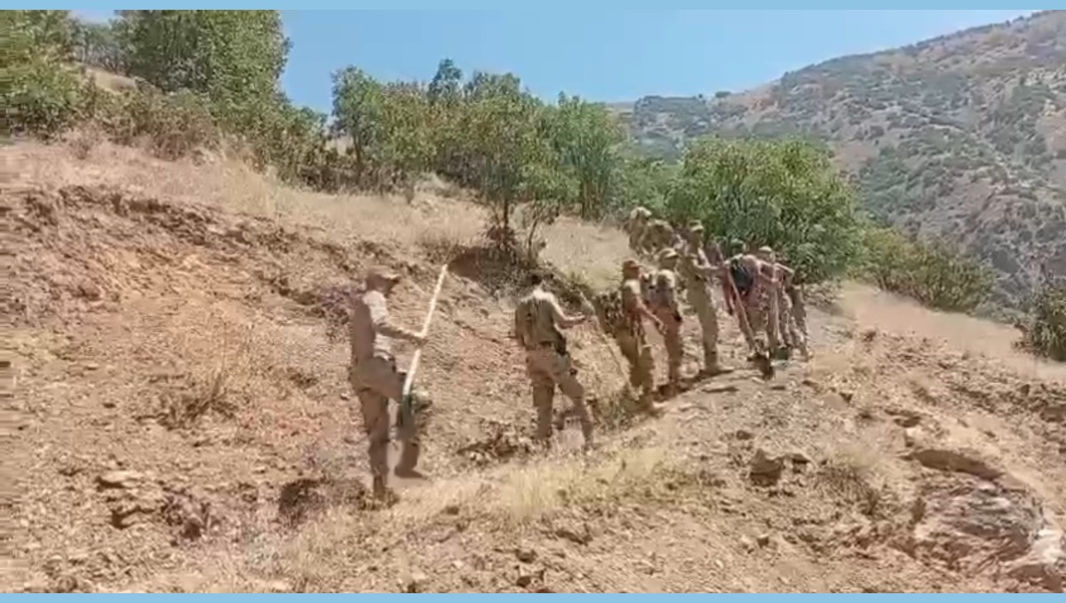 Hakkari'deki orman yangınlarında askerler ve köylüler seferber oldu