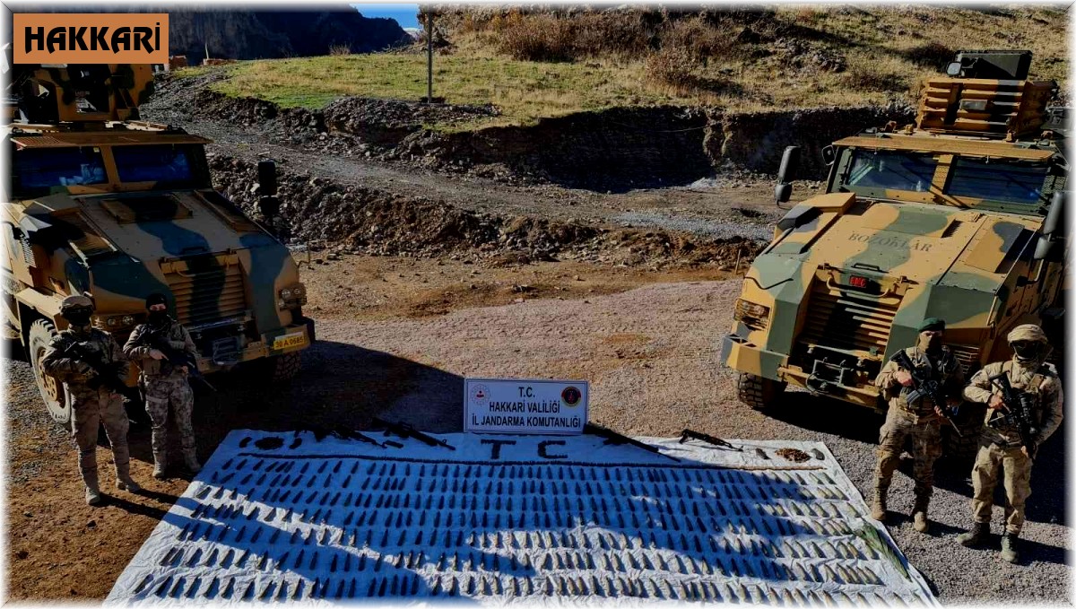 Hakkari kısalında cephanelik ele geçirildi