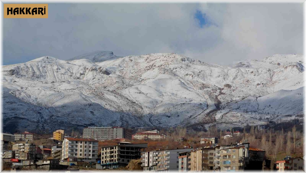 Hakkari'nin Merzan mahallesine mevsimin ilk karı düştü