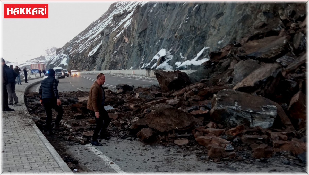 Hakkari-Van karayolunda heyelan