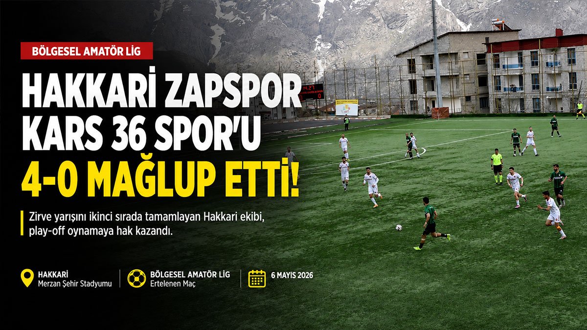Hakkari Zapspor, Kars 36 Spor'u 4-0 yendi ve play-off'a kaldı