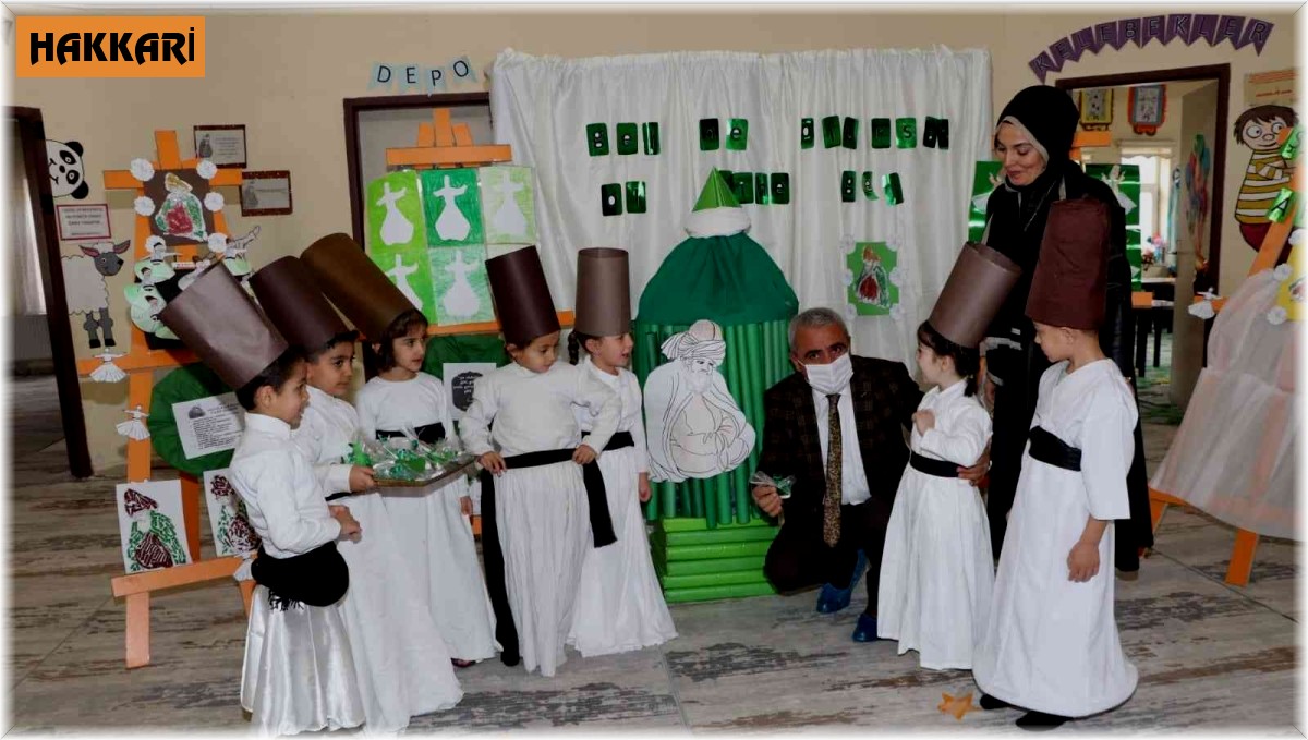 Hakkarili minikler Mevlâna Haftasını kutladı