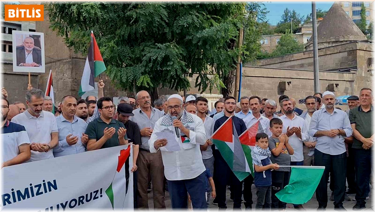 Hamas lideri İsmail Haniye için Bitlis'te gıyabi cenaze namazı kılındı