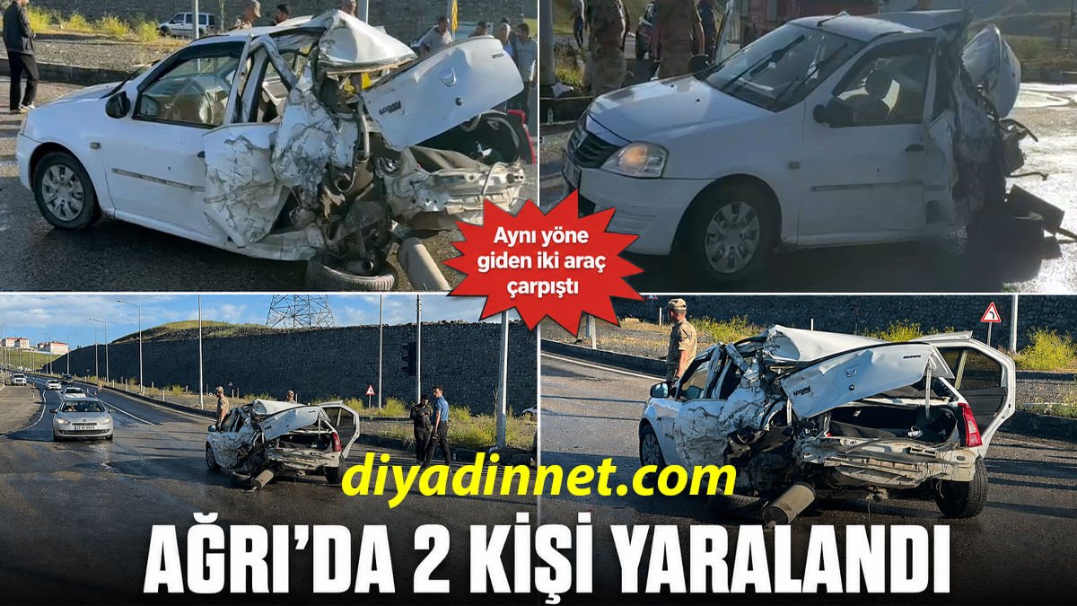 Hamur Kavşağı'nda Işıklarda Korkutan Kaza: Otomobil ile Kamyonet Çarpıştı, 2 Yaralı