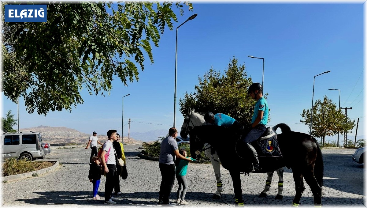 Harput'ta Atlı Jandarma Timi'ne yoğun ilgi