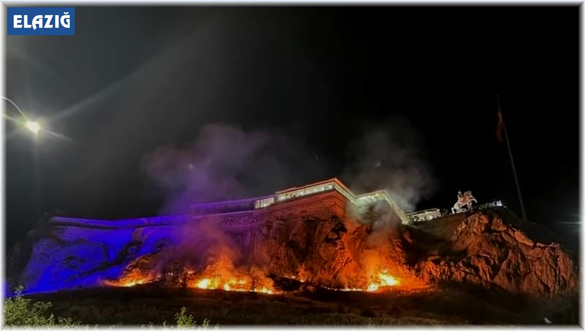 Harput'ta otluk alanda korkutan yangın