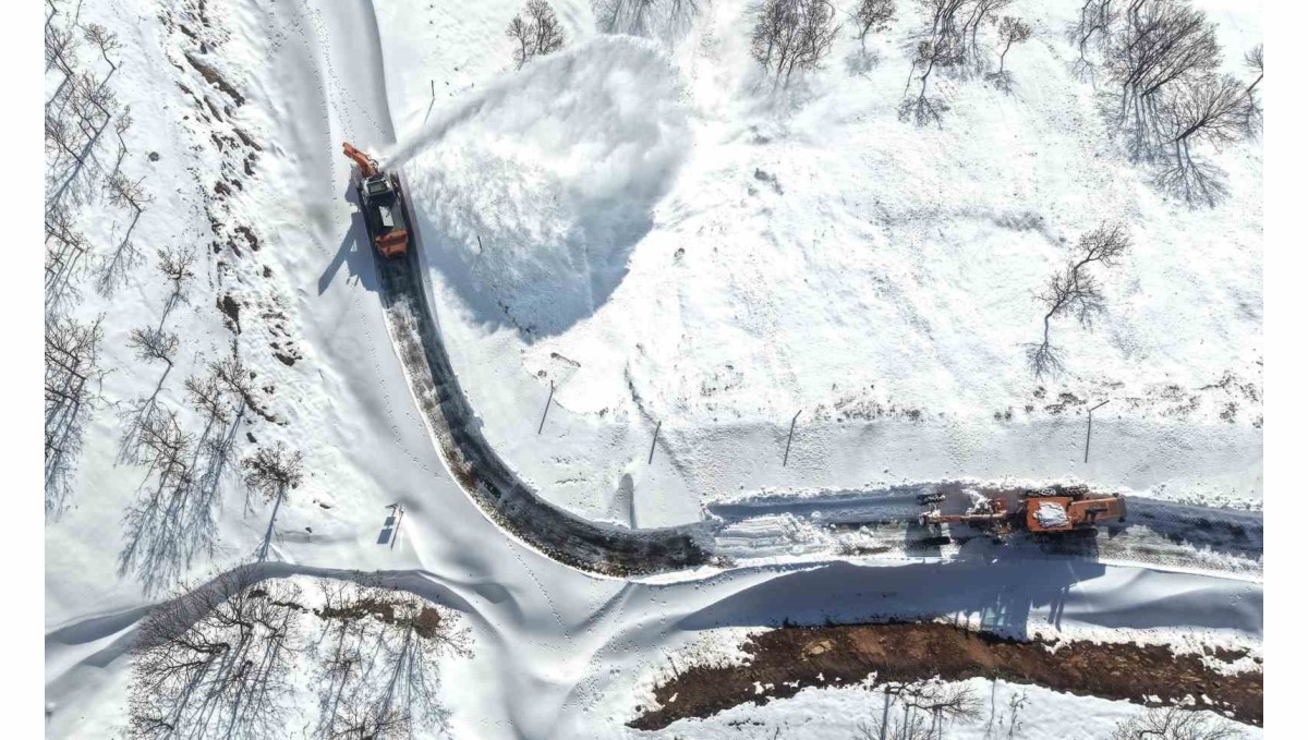 Hasköy-Mutki güvenlik yolunda çığ riskine rağmen karla mücadele sürüyor