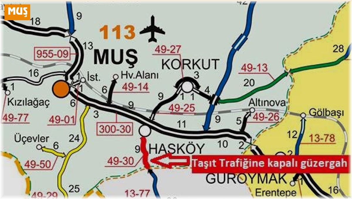 Hasköy-Mutki karayolu ulaşıma kapatıldı