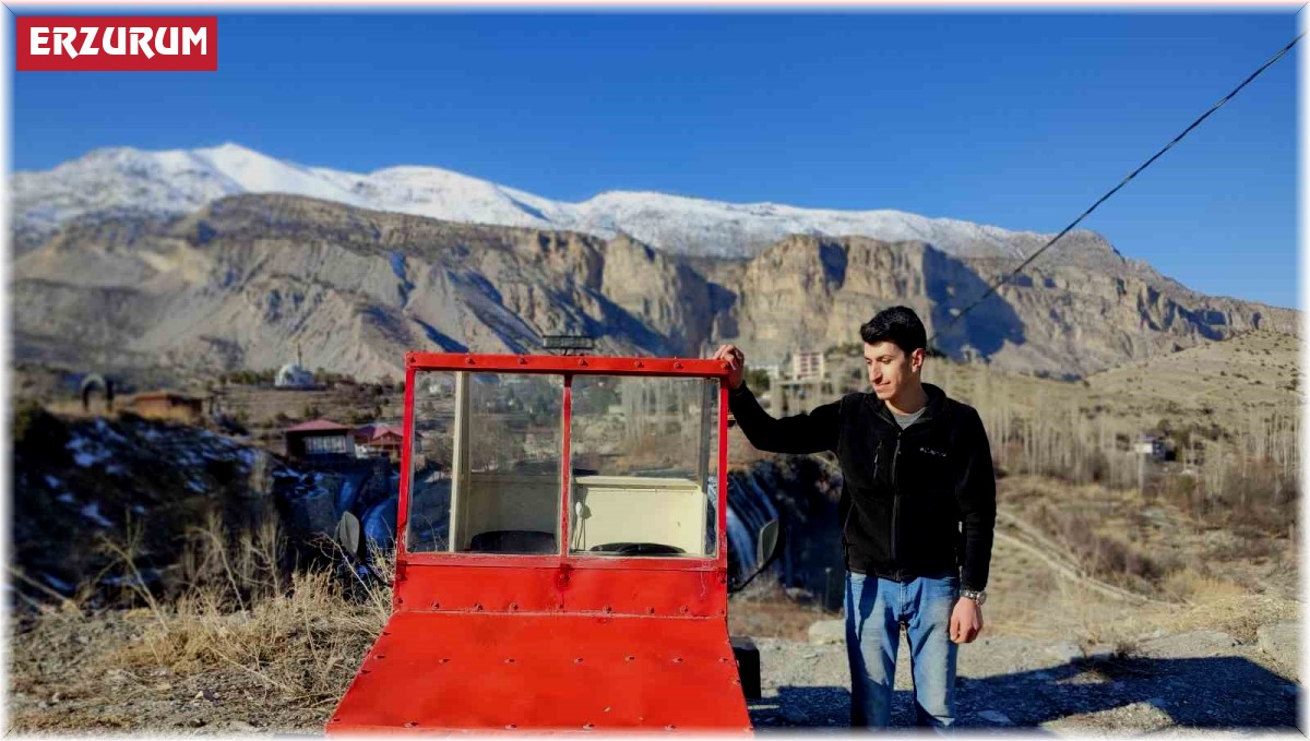 Hayali olan aracı kendi elleriyle yaptı
