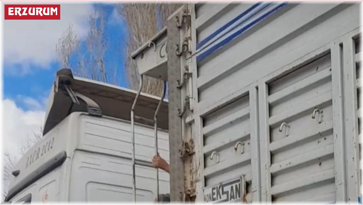 Hayatlarını hiçe saydılar, kamyonun kasa boşluğunda yolculuk yapan iki kişi görenleri şaşırttı