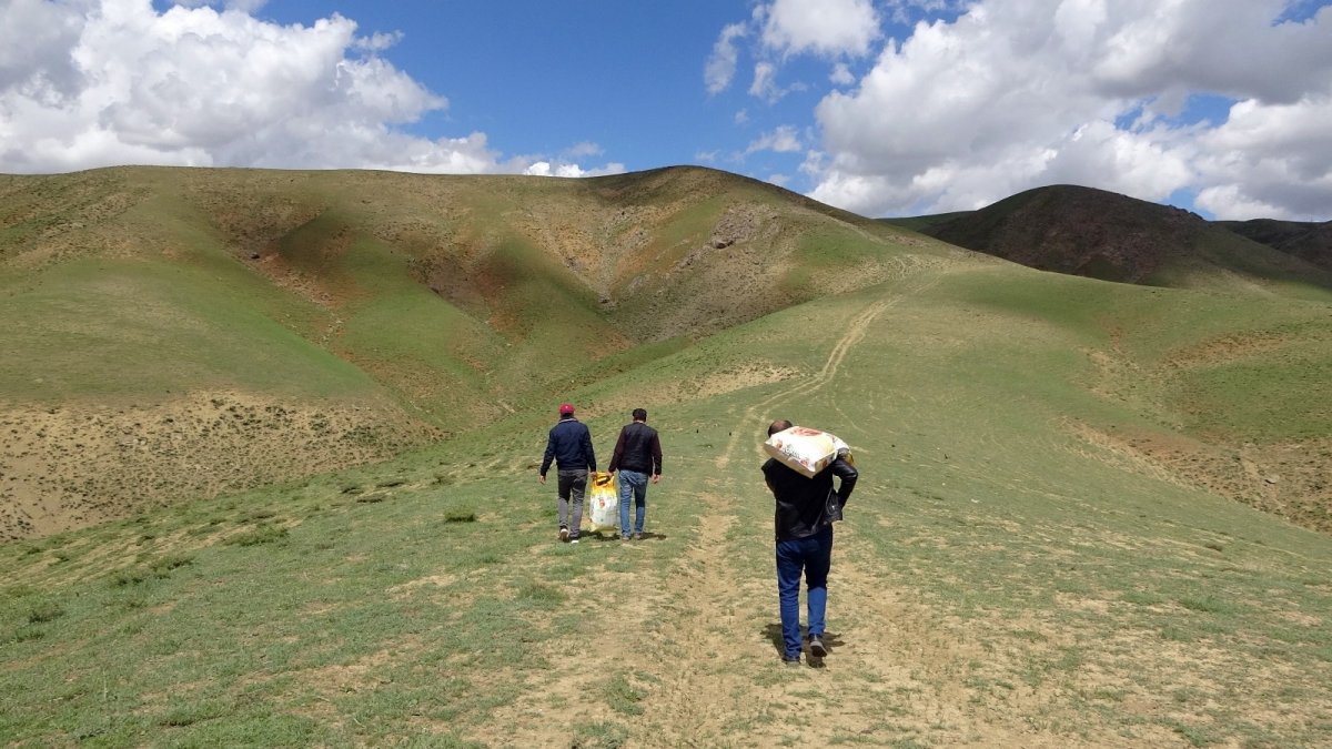 Hayvanlar için doğaya yem bırakıldı