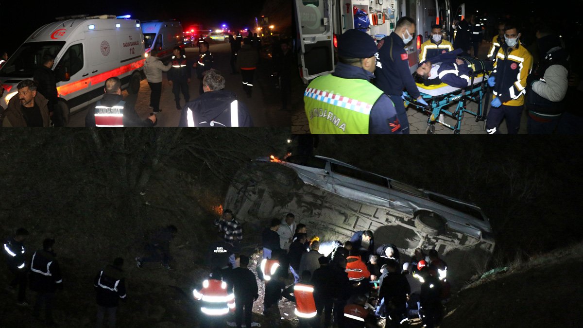 Hekimhan'da maden işçilerini taşıyan servis şarampole devrildi: 2 ölü, 10 yaralı